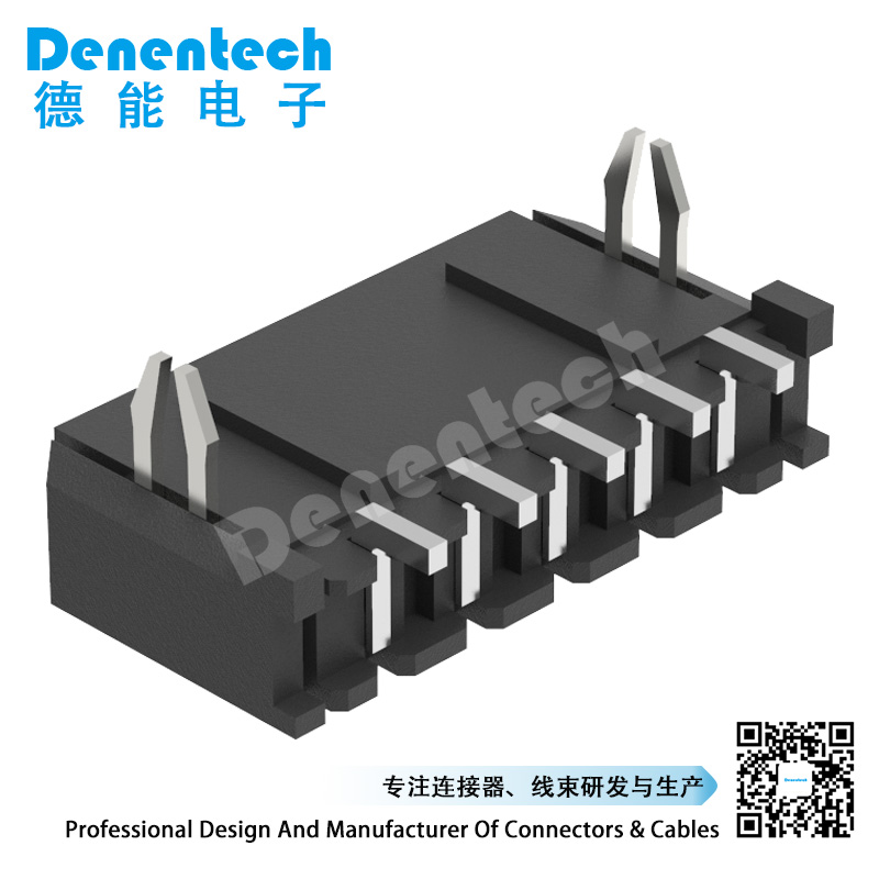Denentech single row right angle SMT 3.00mm smd wafer Wire to-Board connector with peg